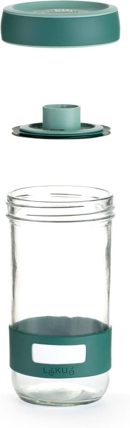Lékué Zubereitungs-Set für Essiggurken mit 700-ml-Behälter, grün, einzeln, Único Werkzeugset, Werkze