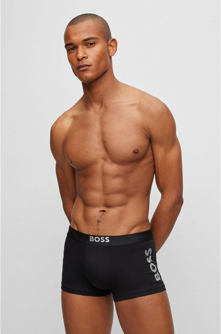 BOSS Herren Unterw�sche Unterhosen Trunk Cotton Stretch M -001 Black, M -001 Black