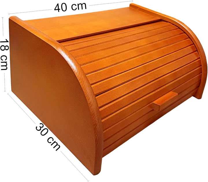 Brot-Box aus Holz, aufrollbar oder herunterklappbar, verschiedene Versionen erhältlich, holz, Orange
