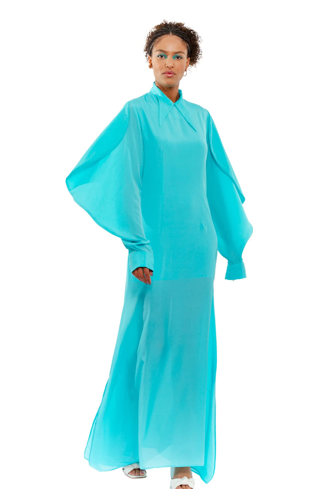 CHAOUICHE Damen Dayo Kleid Blau XXL, Blau XXL