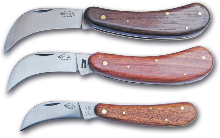 Otter Profi-Hippe, grosses Gärtnermesser mit Edelholzschalen