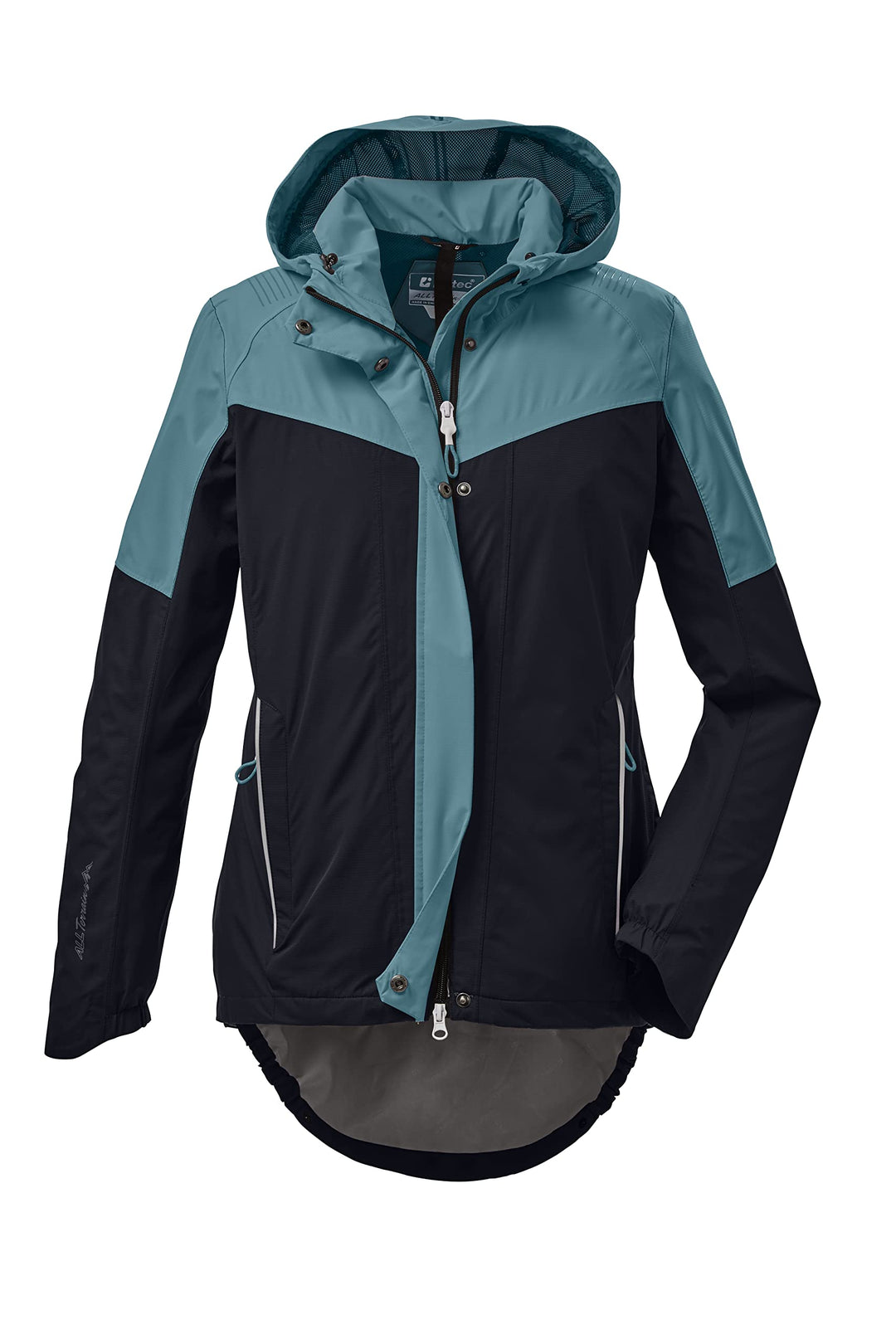 Killtec Damen Kos 27 Wmn Jckt Funktionsjacke mit Kapuze und Spritzschutz, packbar, wasserdicht 36 du