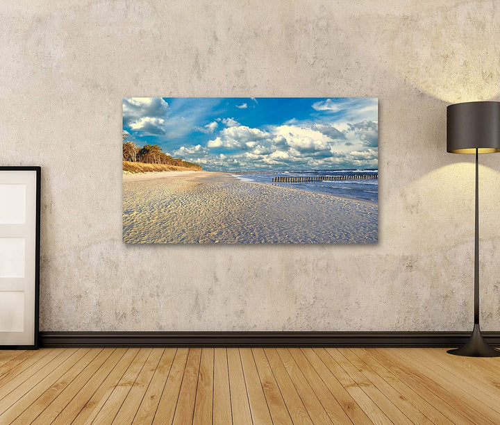 islandburner Bild auf Leinwand Ostsee Bilder Wandbilder Poster Leinwand 100x57cm, Leinwand 100x57cm