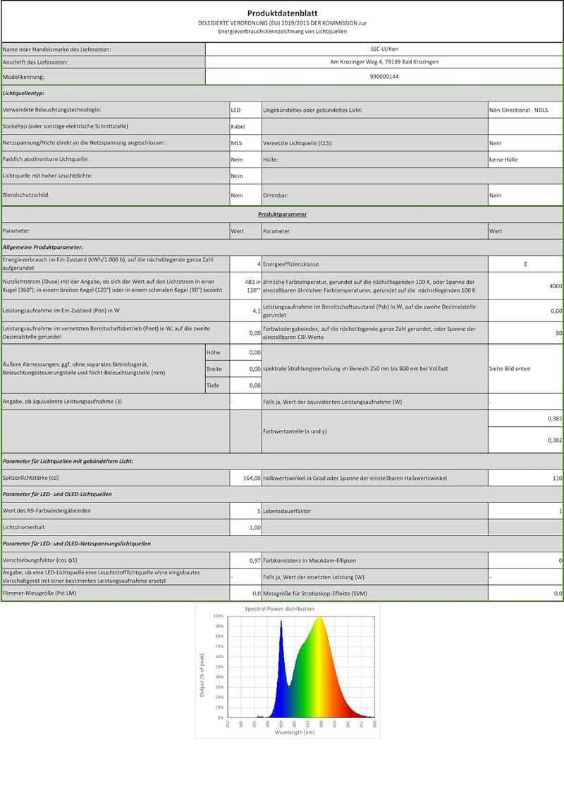 SSC-LUXon 6 Stück flache QF-2 Alu LED Einbauleuchte schwenkbar inkl. LED-Modul 230V, 5W SMD, neutral