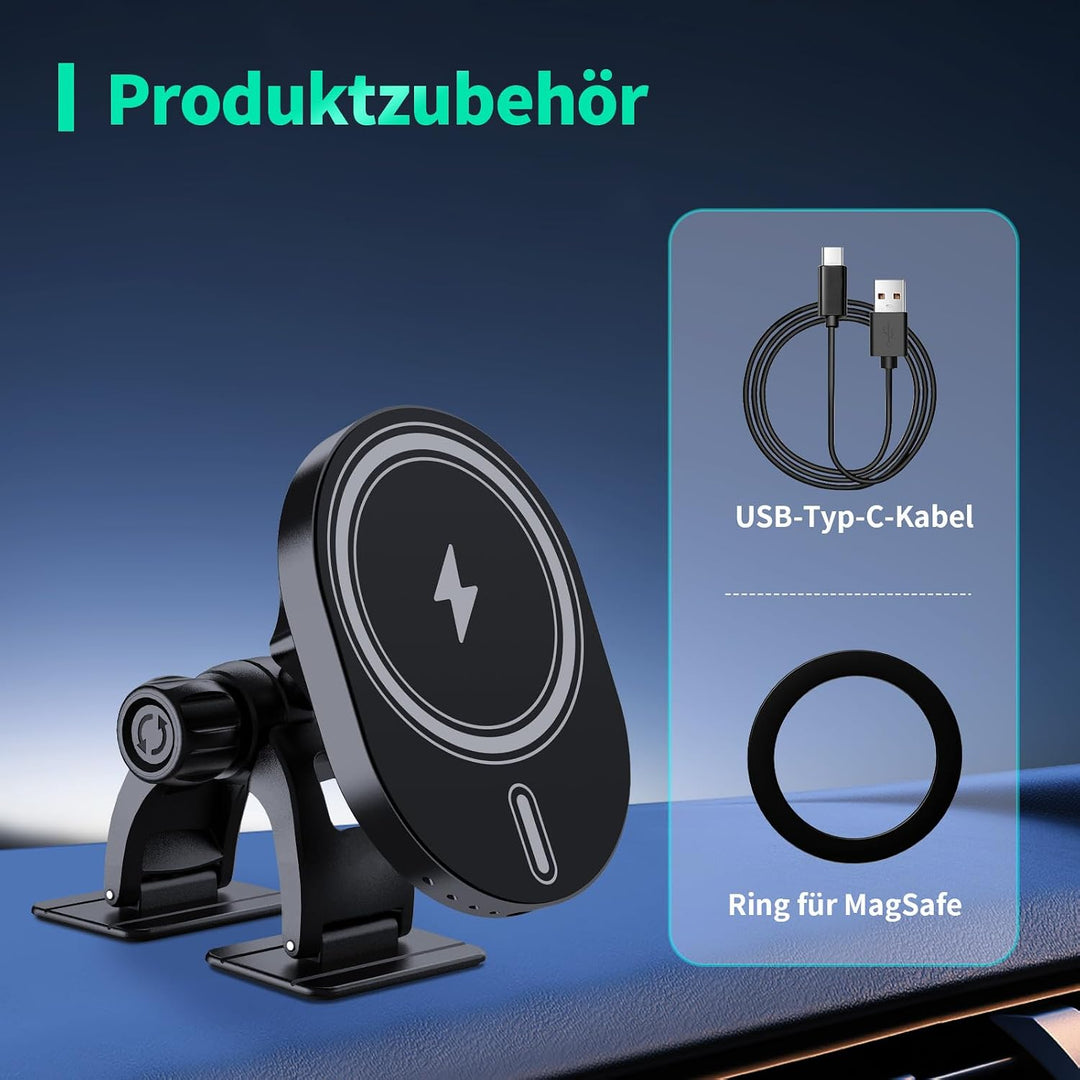 für Magsafe Autohalterung mit Ladefunktion 15W, Handyhalterung Auto für Magsafe Ladegerät für iPhone