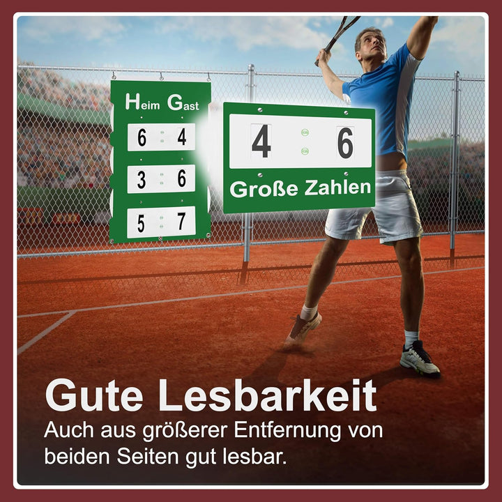 achilles Tennis Spielstand Anzeigetafel, Spielstandanzeige, professionelle Tennistafel, Indoor-Outdo