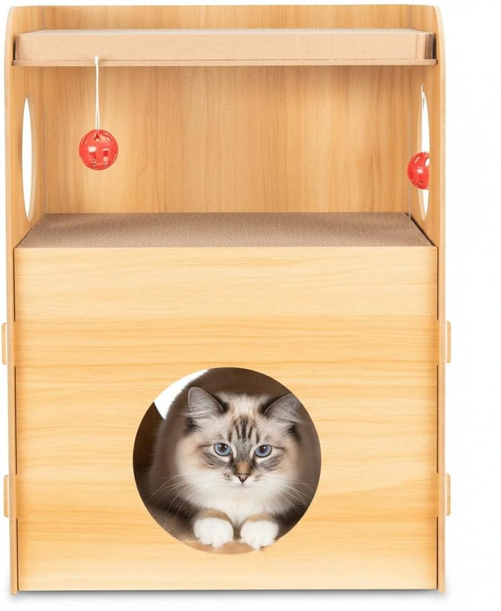 COIL Kratztonne, Katzenhöhle, Katzenkratzbaum, Katzenbett, Katzenliege, Umweltfreundliches Bett, Kra