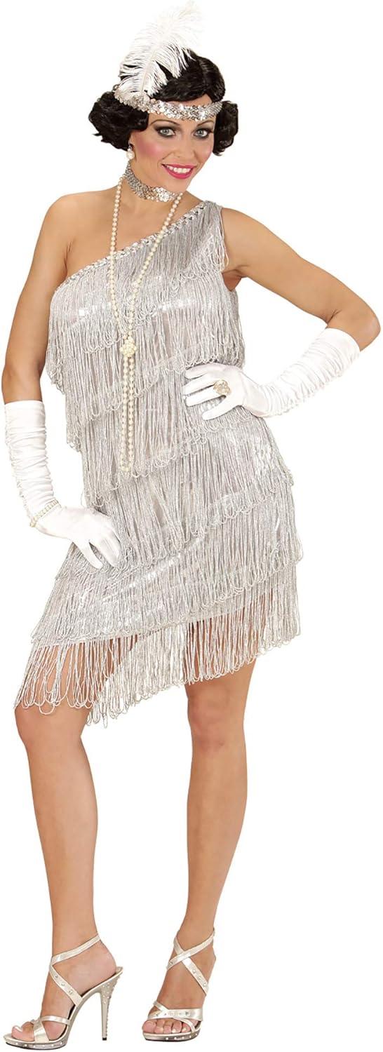 "FLAPPER" (dress, choker, headband with feather) - (XL), XL