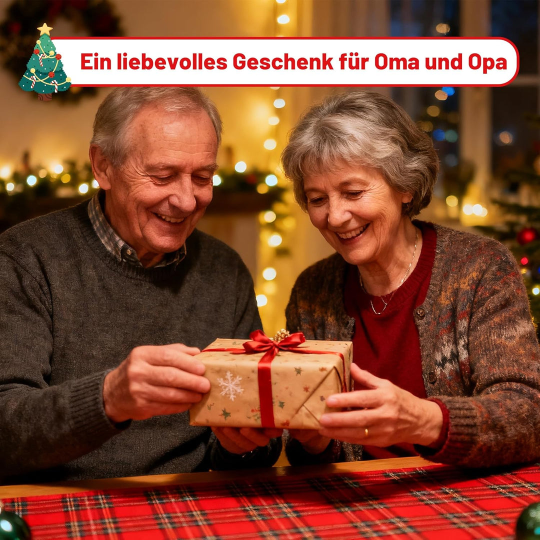 Geschenk für Oma und Opa – 2 Holz-Servierbretter, 2 Holzuntersetzer, 2 Edelstahl-Löffel, 2 Schlüssel