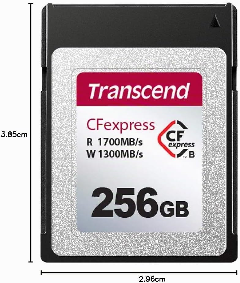 Transcend CFexpress 820 Type B-Speicherkarte TS256GCFE820, Lese-/Schreibgeschwindigkeiten von bis zu