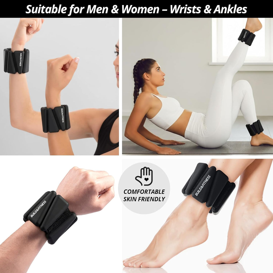 Handgelenk & Knöchel Gewichte Verstellbare Bänder für Frauen und Männer Workouts 2er Set je 0,5kg Pe