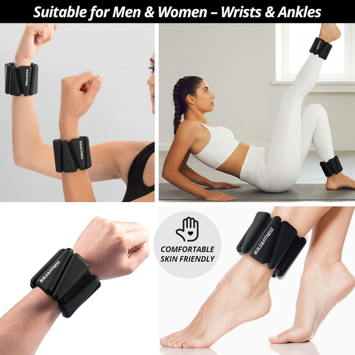 Handgelenk & Knöchel Gewichte Verstellbare Bänder für Frauen und Männer Workouts 2er Set je 0,5kg Pe