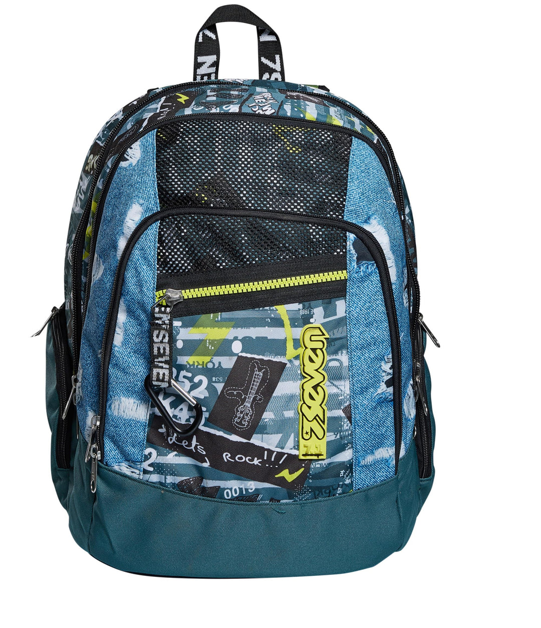 Seven Rucksack, Backpack für Schule, Uni & Freizeit, Geräumige Schultasche für Teenager, Mädchen, Ju