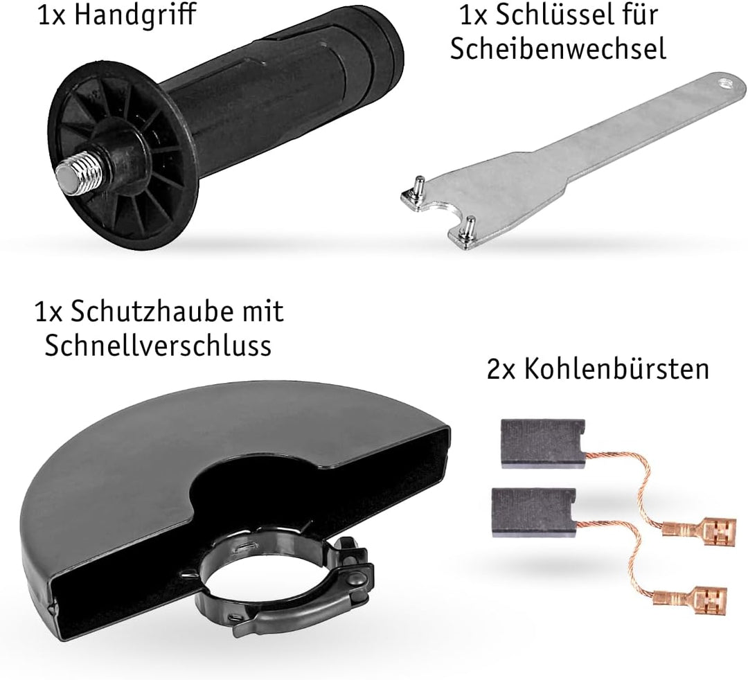 WALTER Winkelschleifer 2000 Watt, Scheiben-Ø: 230 mm, Polieren, Flexen, Flächen und Kanten schleifen