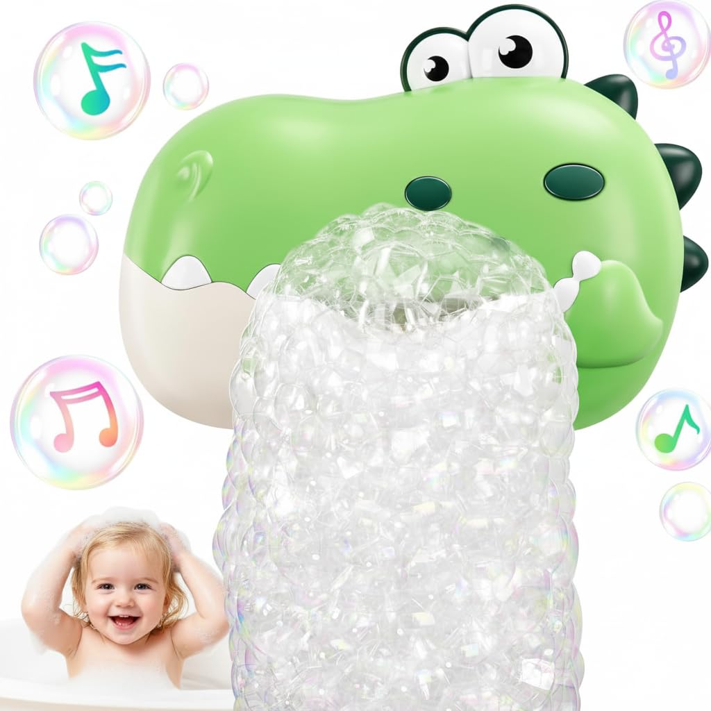 Badewannenspielzeug ab 1 2 3 4 5 Jahre, Badespielzeug Baby mit Musik, Badespielzeug Bubble, Dinosaur