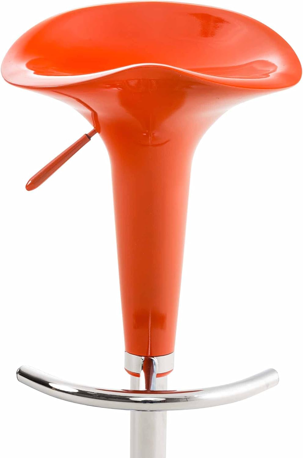 CLP Barhocker Saddle mit drehbarem Kunsttoffsitz und Fussablage I Höhenverstellbarer Hocker mit Meta