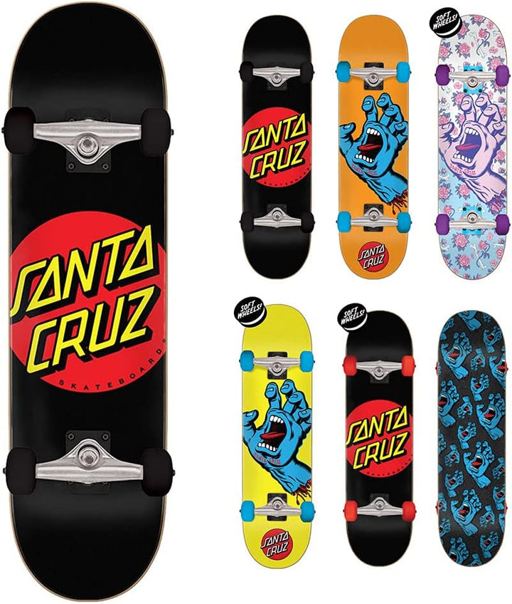 SANTA CRUZ 20 x 70 cm Skatebord Komplett – schreiende Hand Mid Mehrfarbig 7.8", Mehrfarbig 7.8"