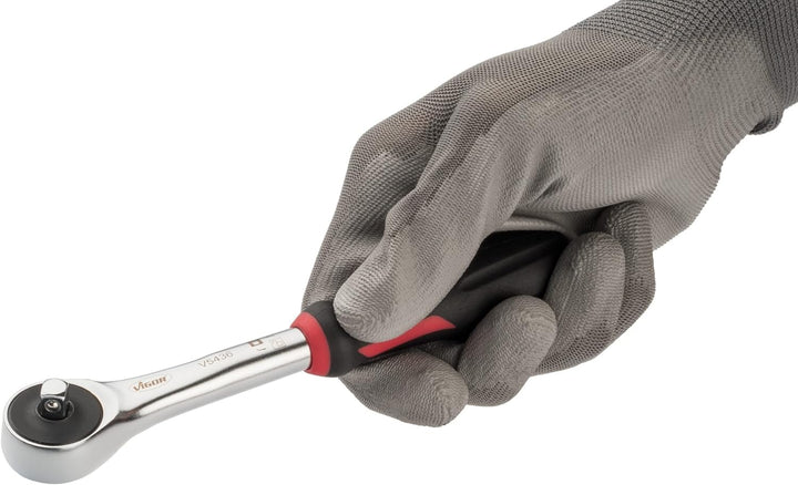 Vigor Umschaltknarre (Vierkant 6,3 mm (1/4 Zoll), 360° Drehgriff, Durchsteckvierkant für Links- und