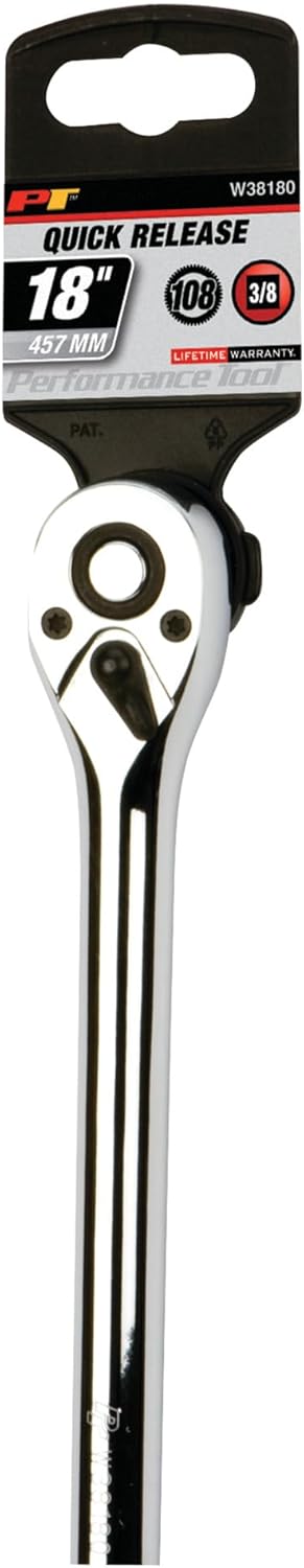 Performance Tool W38180 3/8-Zoll-Antrieb, langer PT-Griff, Ratsche Long Handle 3/8 Zoll langer Griff