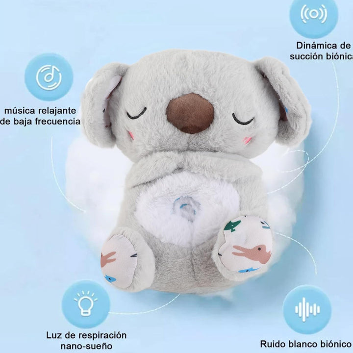 Schlummer Koala Kuscheltier mit Musik, Licht & Rhythmischen Atembewegungen, Atmendes Kuscheltier, An