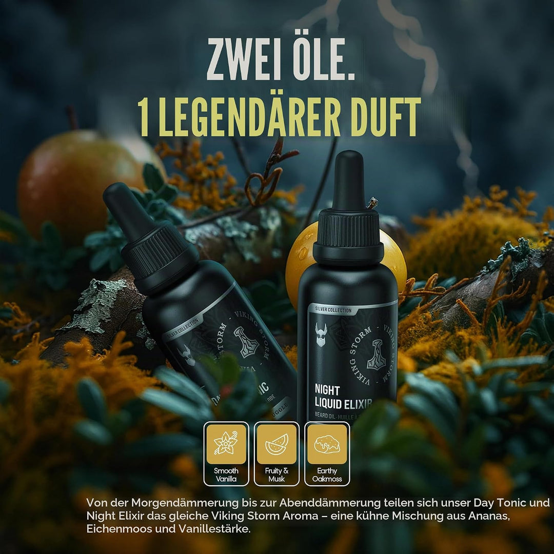 The Beard Struggle Bartöl Set Tag &amp; Nacht – Bartpflege &amp; Bartwuchsöl Bundle für Männer – Feuchtigkei
