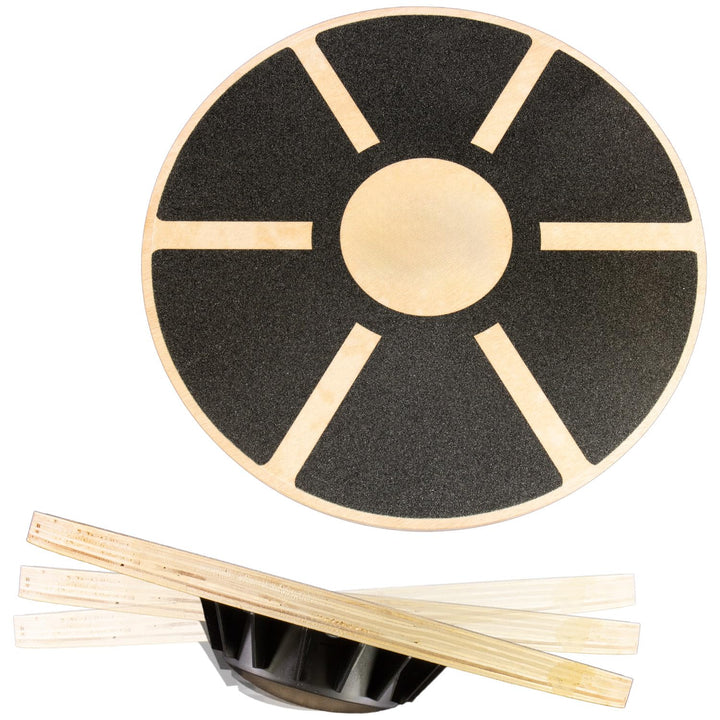 Balance Board aus Holz Ø 39,5 cm Gleichgewichtstrainer für Erwachsene Balancebrett Fitness Brett Zuh