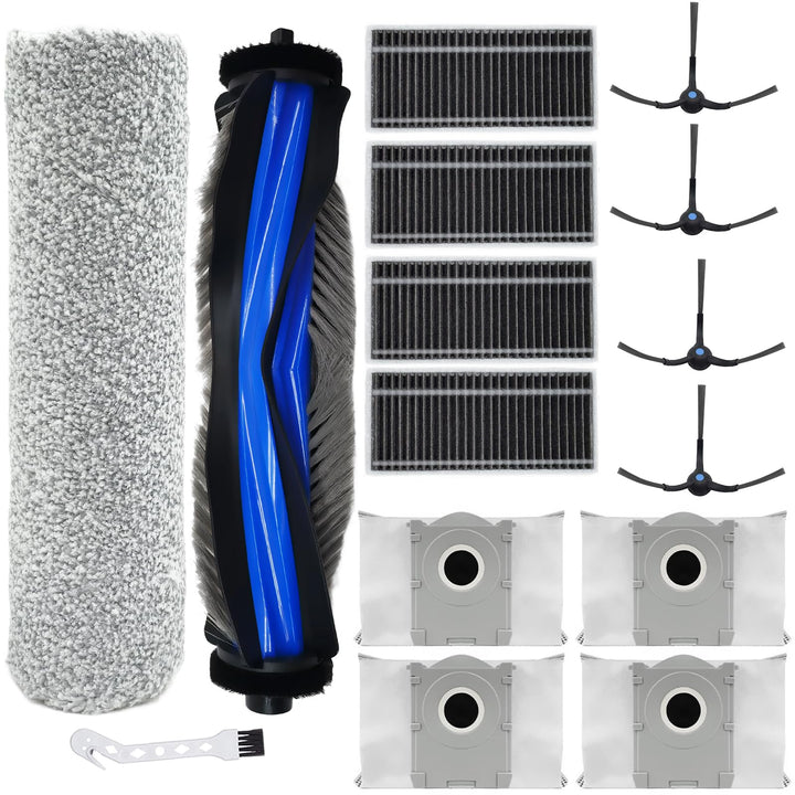 Zubehör Set für ECOVACS DEEBOT T80 Omni/ X8 Pro Omni / X8 Omni Staubsauger Ersatzteil, 2 Hauptbürste