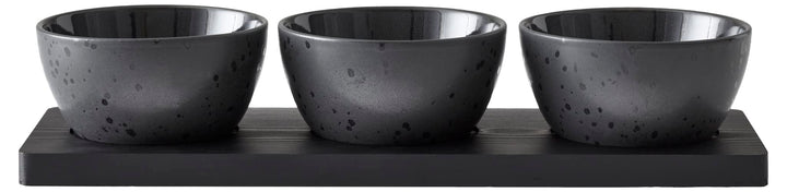 BITZ Kabarett Set 39 x 13 cm Dia. 12 x 6 cm 4 Teilen Galaxy Black 4 dl - dia. 12 cm Galaxy Black, 4