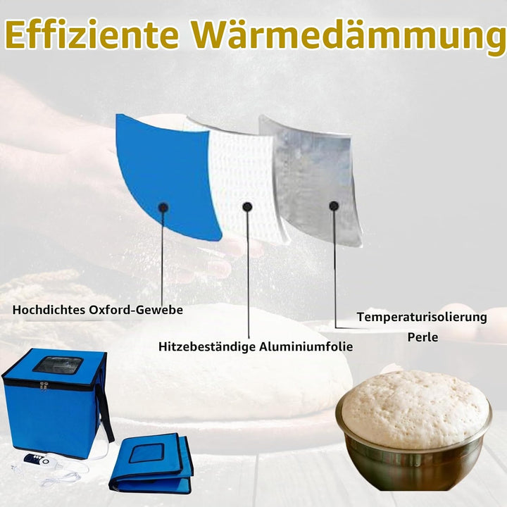 Cloud Fire Faltbare Teiggärbox, Temperatureinstellung Gärbox mit Deckel, Abnehmbarer Multifunktions