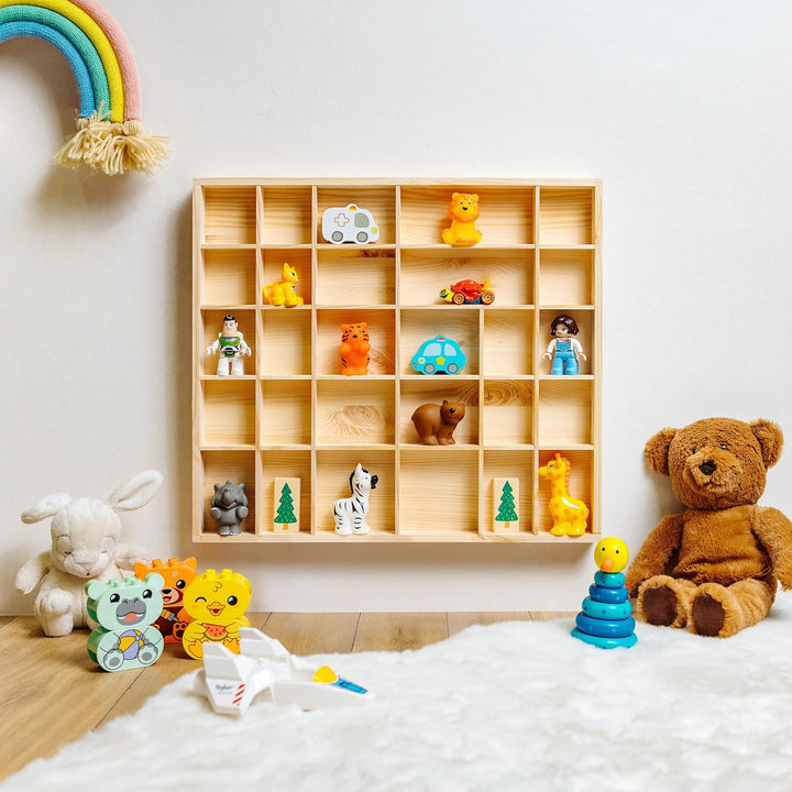 Creative Deco Setzkasten Holz Sammelbox Holztablett 28 Fächer | 44,5 x 40 x 3 cm | Bemalen Holz Sort