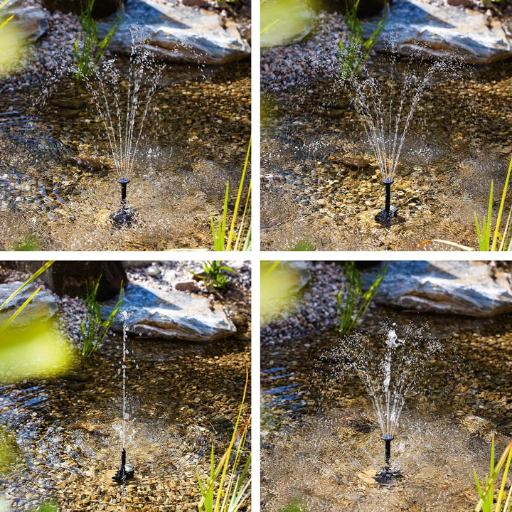 esotec Solar-Teichpumpenset 6/420, Solarpumpe mit Trockenlaufschutz, Sprinklerset für Wasserspiel Mi