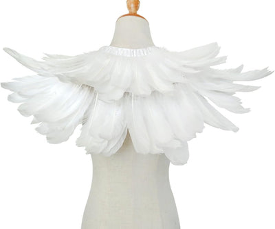 keland Gothic Feder Achselzucken Schal Poncho Halloween Party Kostüm Epauletten Fliege Krawatte Krag