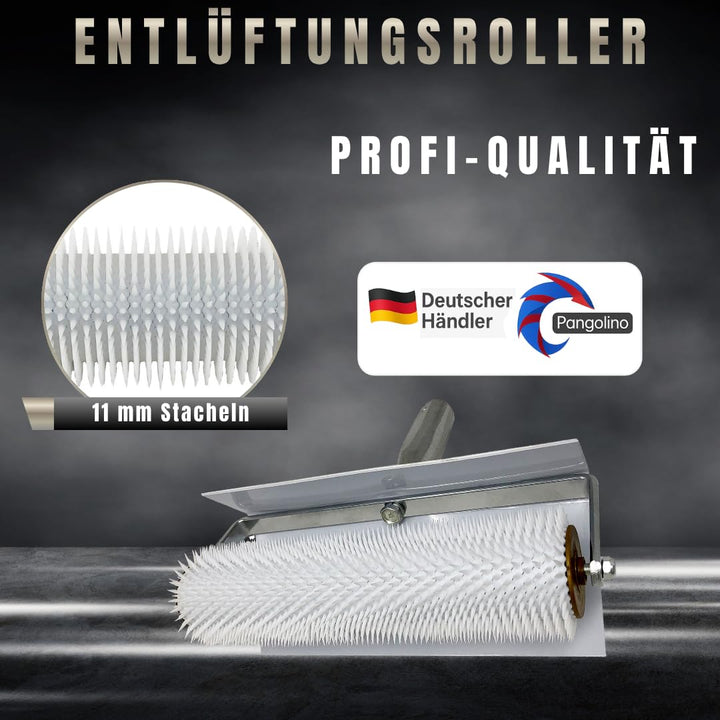 Pangolino - Entlüftungsroller - 25 cm mit Spritzschutz - Stachellänge: 11 mm - Profi-Qualität - Stac