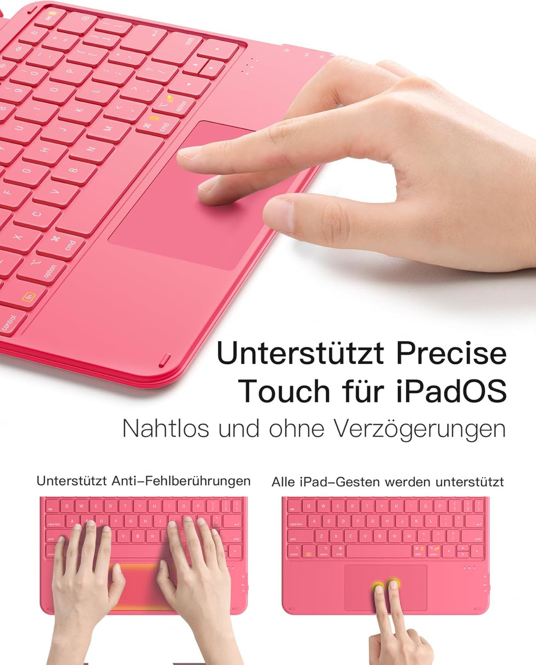 Inateck Hülle mit Tastatur,Ultraleichte Tastatur für iPad 10/11 Generation A16 2025 11 Zoll,iPad Air