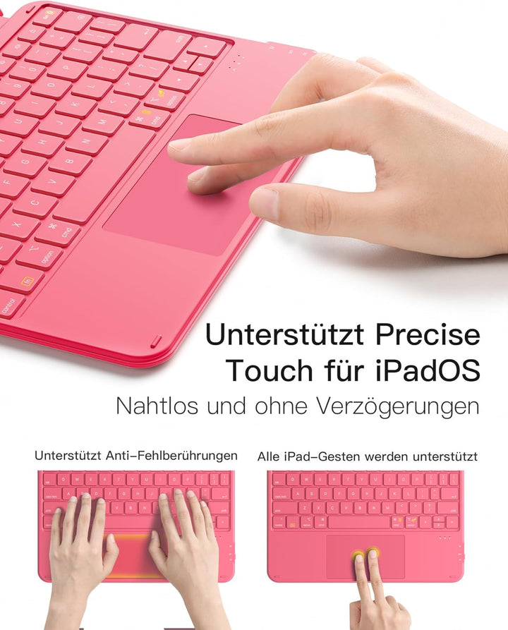 Inateck Hülle mit Tastatur,Ultraleichte Tastatur für iPad 10/11 Generation A16 2025 11 Zoll,iPad Air