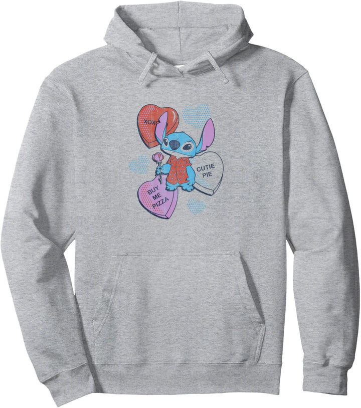 Disney Lilo & Stitch Valentinstag Candy Hearts & Flowers Pullover Hoodie