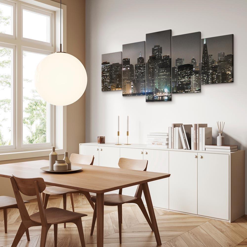 murando - Wandbilder XXL New York 100x50cm 5 tlg - Wand Deko Leinwand Bilder Gross Wanddeko Wohnzimm