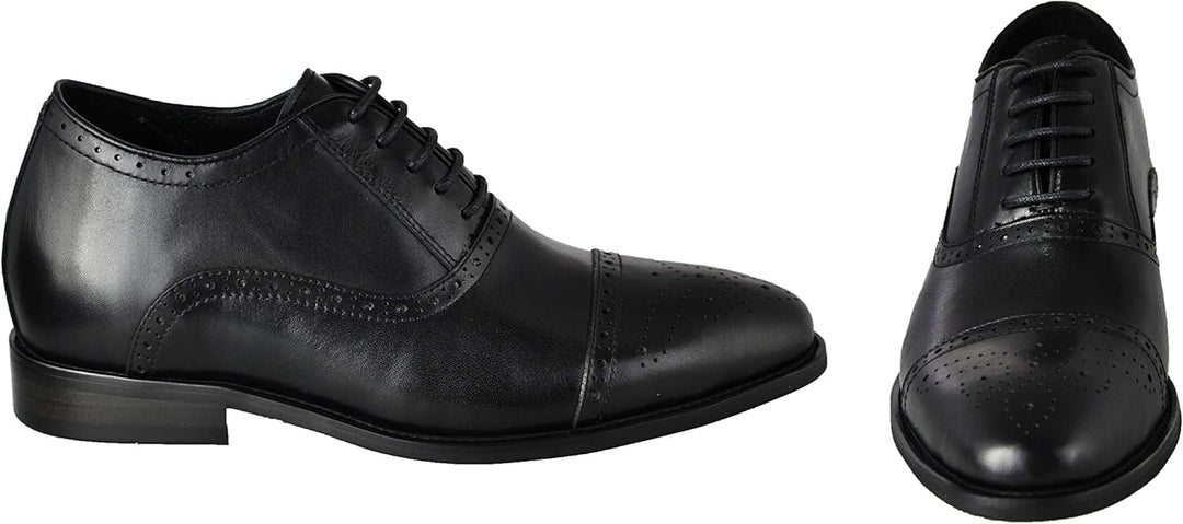 Zerimar Schuhe für Männer Erhöhen Sie 7 cm | Herrenschuhe mit Erhöhungen | Schuhe die ihre Höhe erhö