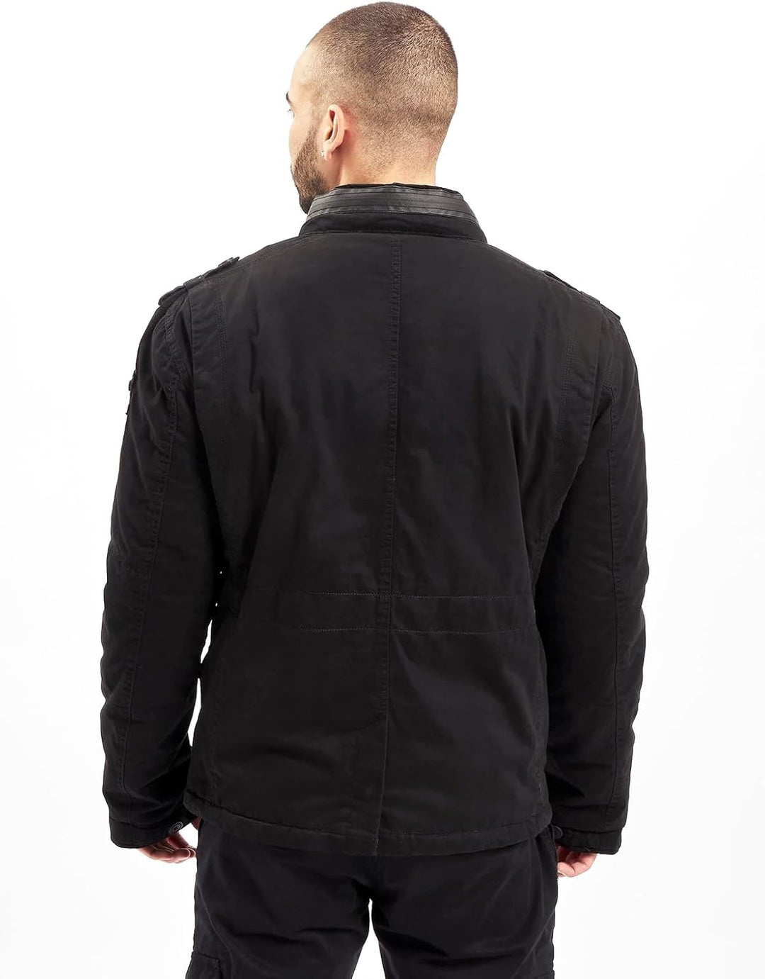 Brandit Winter-Jacket - Stylische Jacke für Herren mit versteckter Kapuze, Stehkragen und Baumwollfu