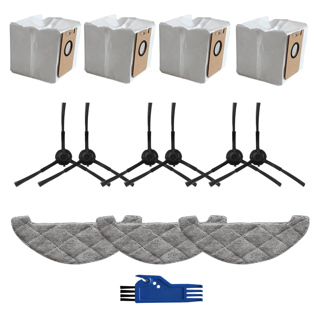 GYing Seitenbürste HEPA-Filter Mops Staubbeutel Roboter Staubsauger für AIRROBO T10+ Staubsauger Zub