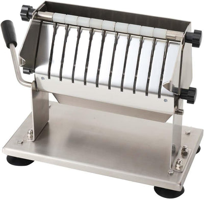 YILIKISS Edelstahl Currywurstschneider für 18 mm Scheiben,10 extra scharfe Messer mit Wellenschliff,