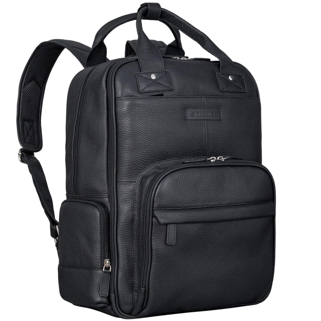 STILORD 'Fiena' Leder Wickelrucksack Gross Damen - grosser Babyrucksack & Windelrucksack - elegante