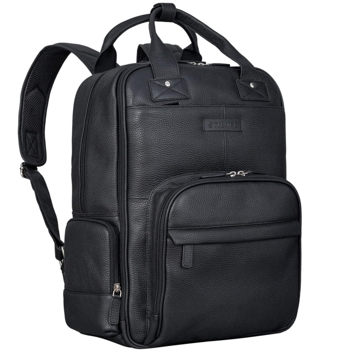STILORD 'Fiena' Leder Wickelrucksack Gross Damen - grosser Babyrucksack & Windelrucksack - elegante
