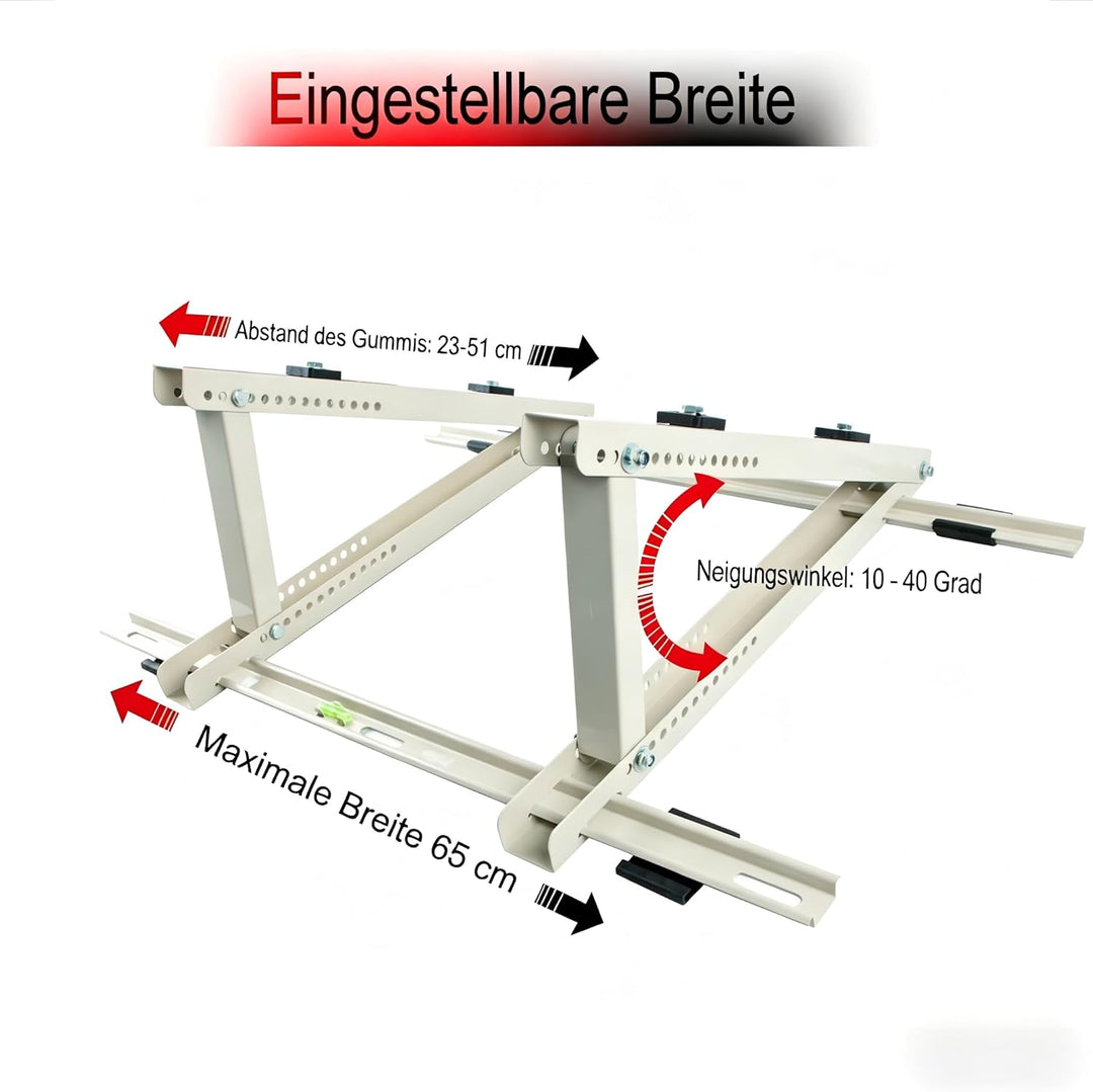 Wostore Universal Dachkonsole für Split Klima Klimaanlage, Klimaanlagen Dachhalterung 10° - 45° vers