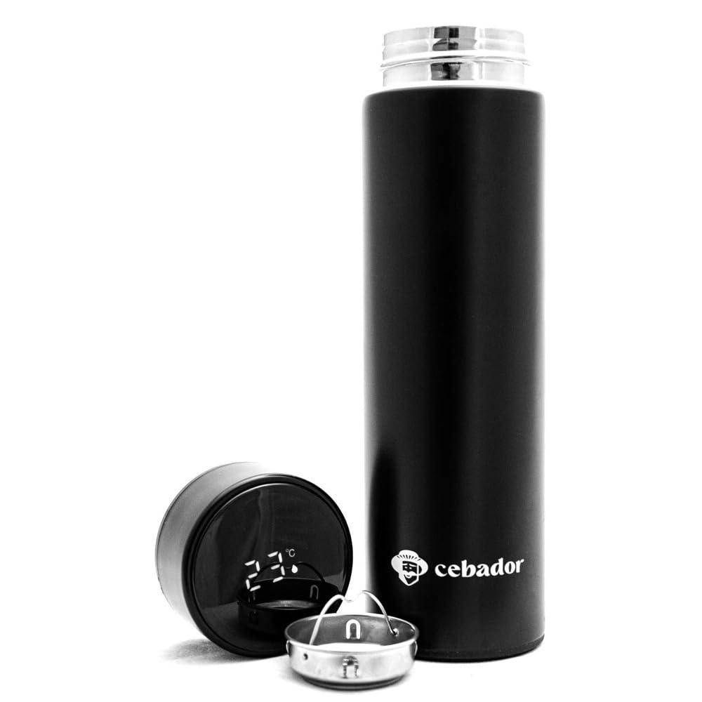 Mate Tee Set Verde Mate Energia Guarana 400g - mit LED Thermoskanne 480ml, Becher 400ml, Bombilla un