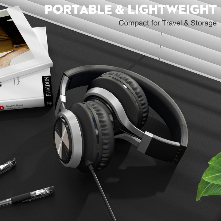 USB-C Kopfhörer mit Mikrofon und Lautstärkeregler, Over Ear Stereo Headsets für iPhone 15, 16 Pro, k