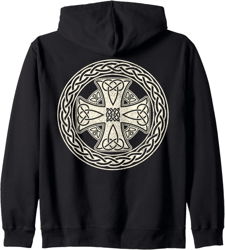 Gothic Keltisches Kreuz für Damen und Herren Kapuzenjacke