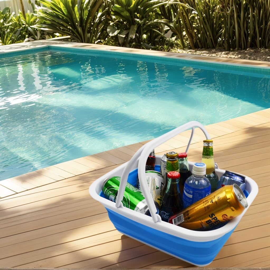 SAMMART 9.2L (2.37Gallon) Containeranne mit Griff – tragbarer Picknickkorb für den Aussenbereich – F