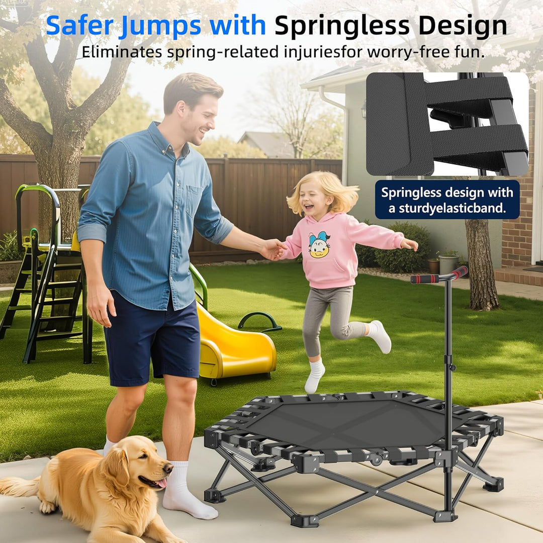 Klappbares Fitness-Trampolin Übung Rebounder 110cm Sechseckiges Trainingstrampolin Octogonales