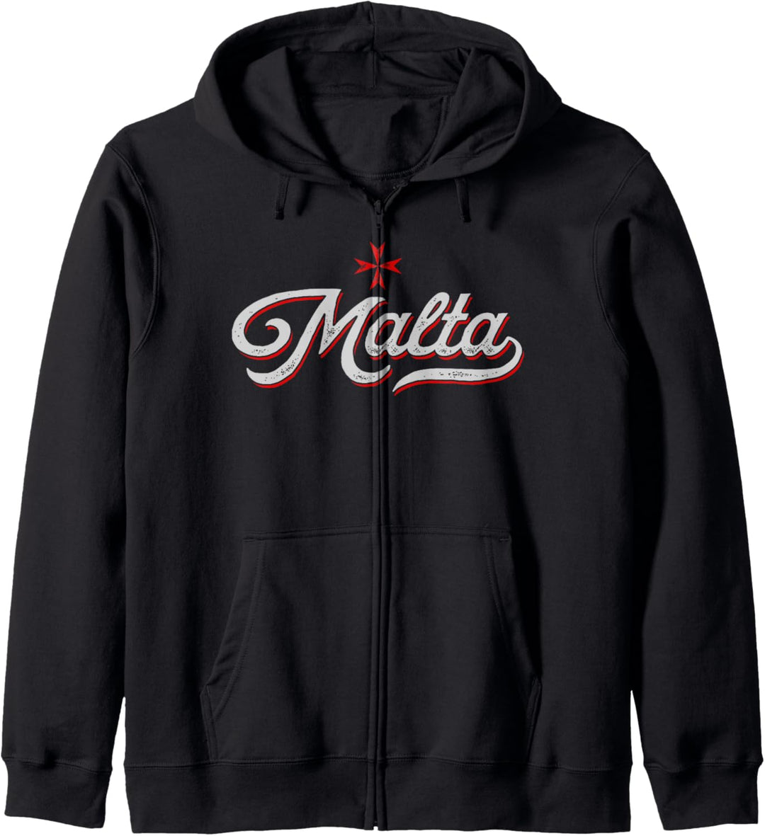 Malta - Vintage Cross Maltesische Reise Souvenir Island Kapuzenjacke